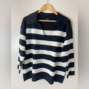 Talbots Striped collared polo Sweater